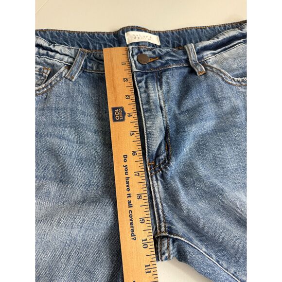 Nature Denim Women's Mid Rise Boyfriend Jeans Distressed Destructed Size 13 / 30 - Picture 8 of 10